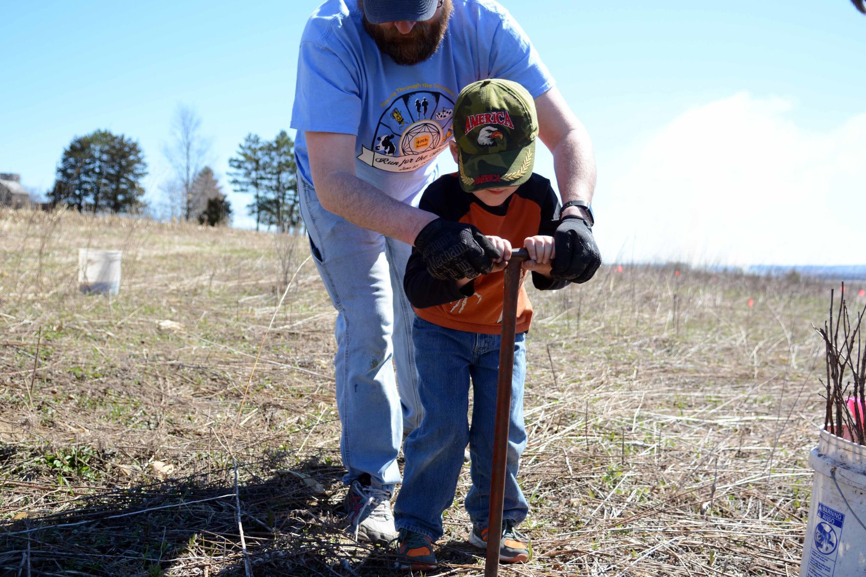Earth Day tree planting in Baraboo Hills, April 20